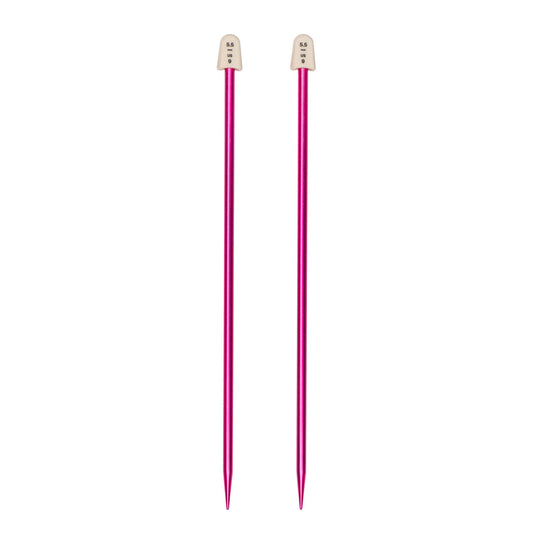 Susan Bates Silvalume 10" Single Point Knitting Needles US 9 / 5.5 mm