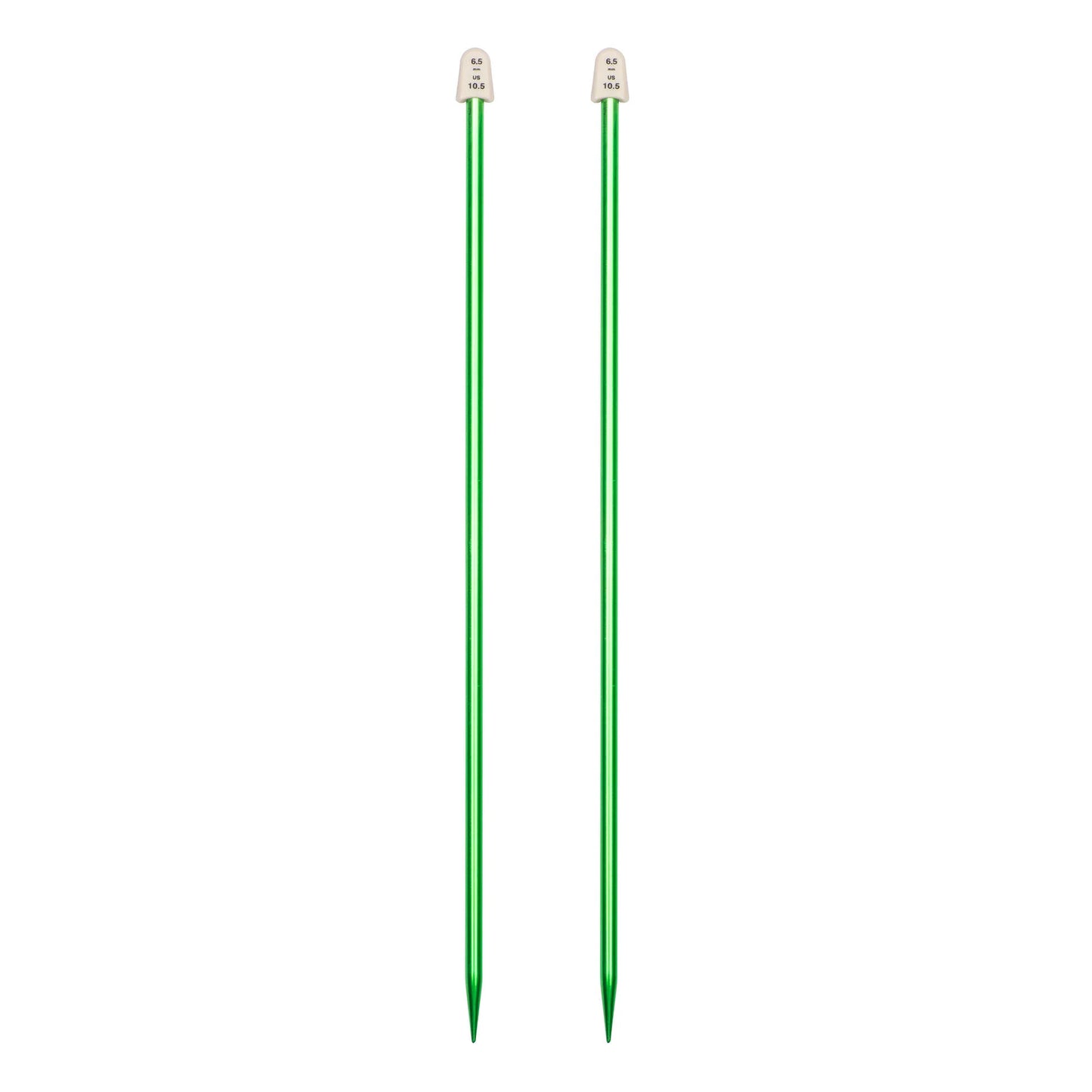 Susan Bates Silvalume 14" Single Point Knitting Needles - US 10.5 / 6.5 mm
