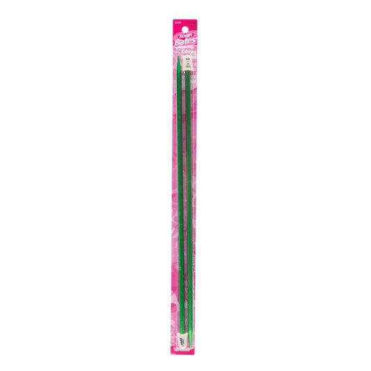 Susan Bates Silvalume 14" Single Point Knitting Needles - US 10.5 / 6.5 mm