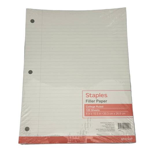 Staples filter paper package on a white background