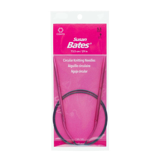 Susan Bates Silvalume 29" Circular Knitting Needles 9 US / 5.5 mm