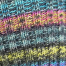 Close-up of multicolored yarn with a plaid pattern