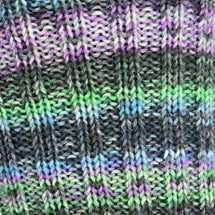 Close-up of multicolored yarn with a striped pattern