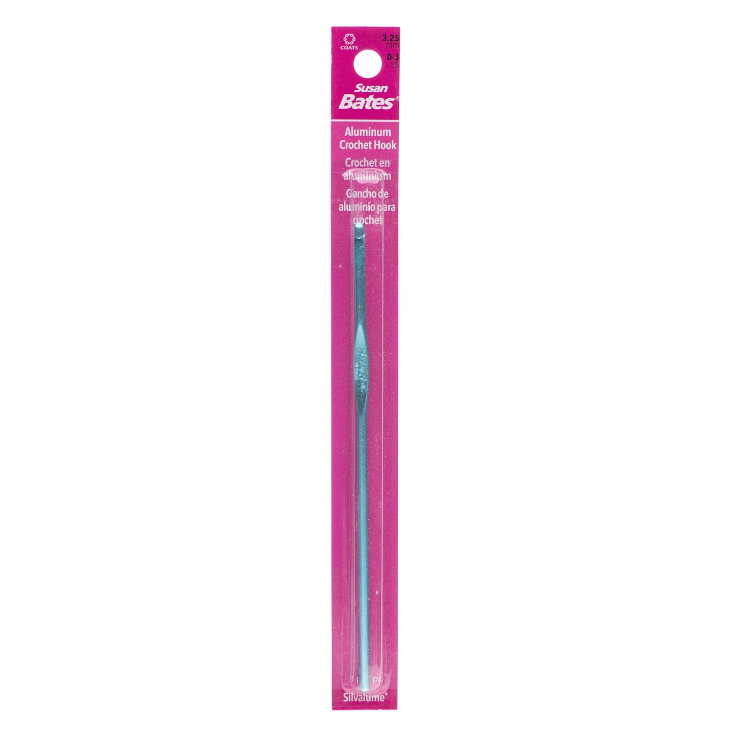 Susan Bates Silvalume 5.5" Crochet Hook US D/3 / 3.25mm