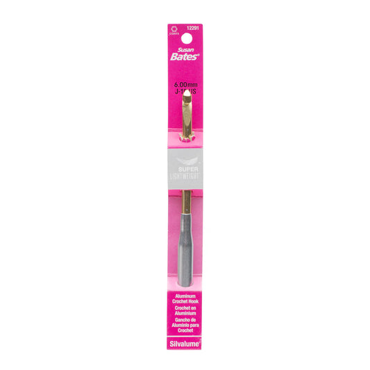Silvalume Super Lightweight Aluminum Crochet Hook - J/10 (6 MM)