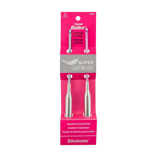 Silvalume Super Lightweight Aluminum Crochet Hook Set - F/5 & G/6