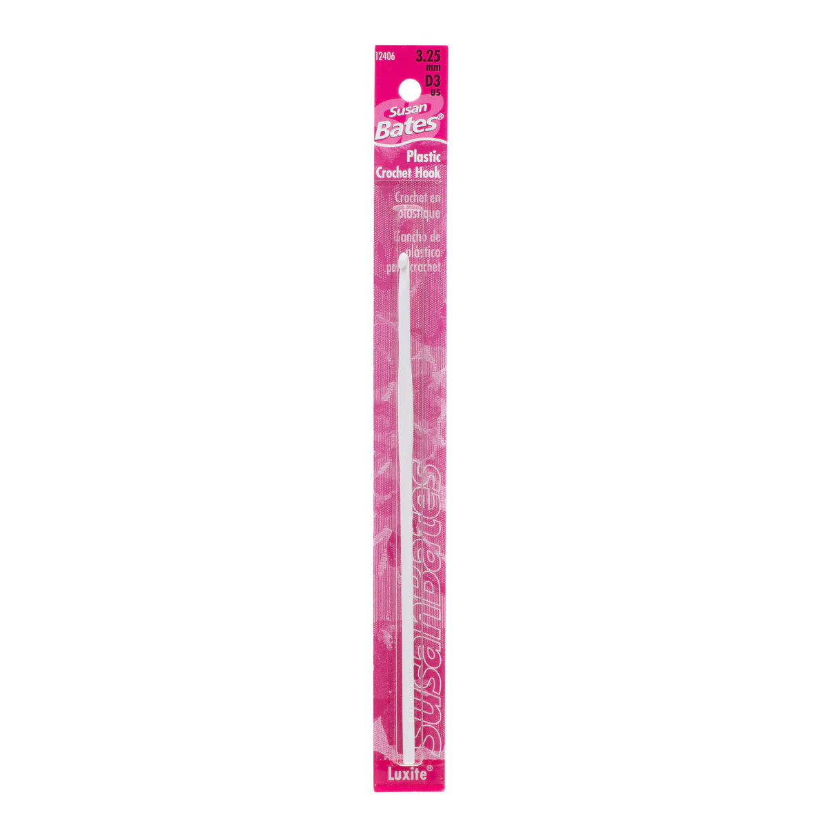 Luxite 5.5" Plastic Crochet Hook - K/10.5 (6.5 MM)