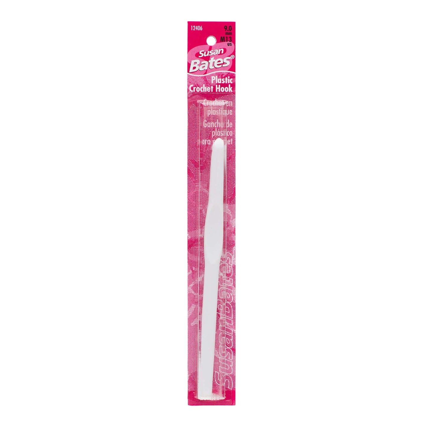 Luxite 5.5" Plastic Crochet Hook - M/13 (9 MM)