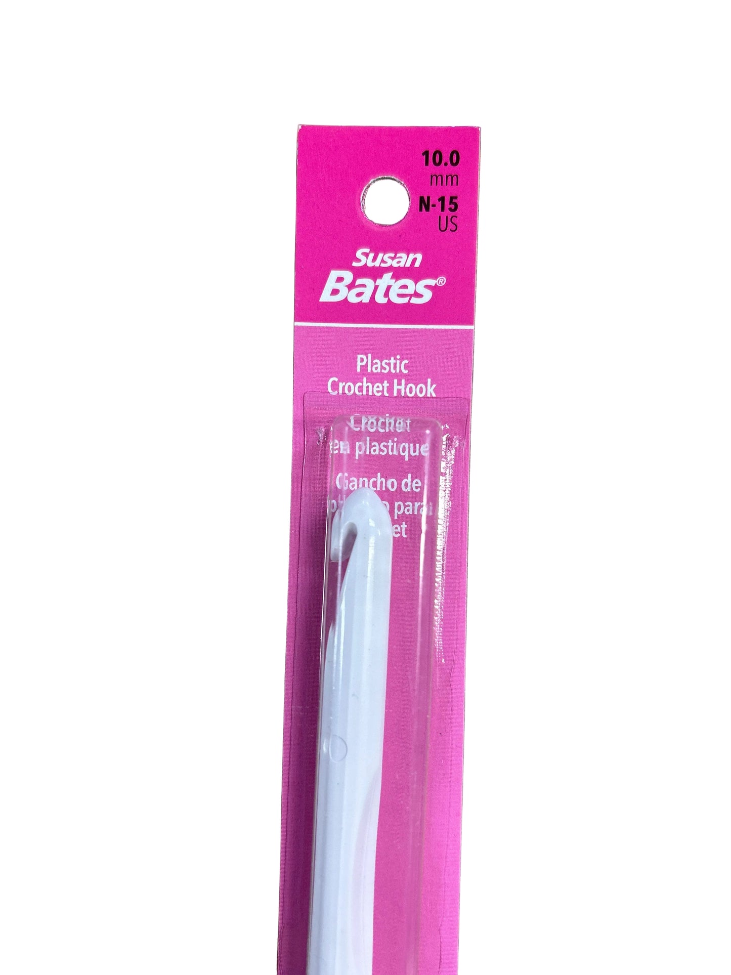 Luxite 5.5" Plastic Crochet Hook - N/15 (10 MM)