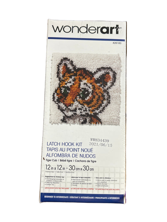 WonderArt Tiger Cub Latch Hook Kit