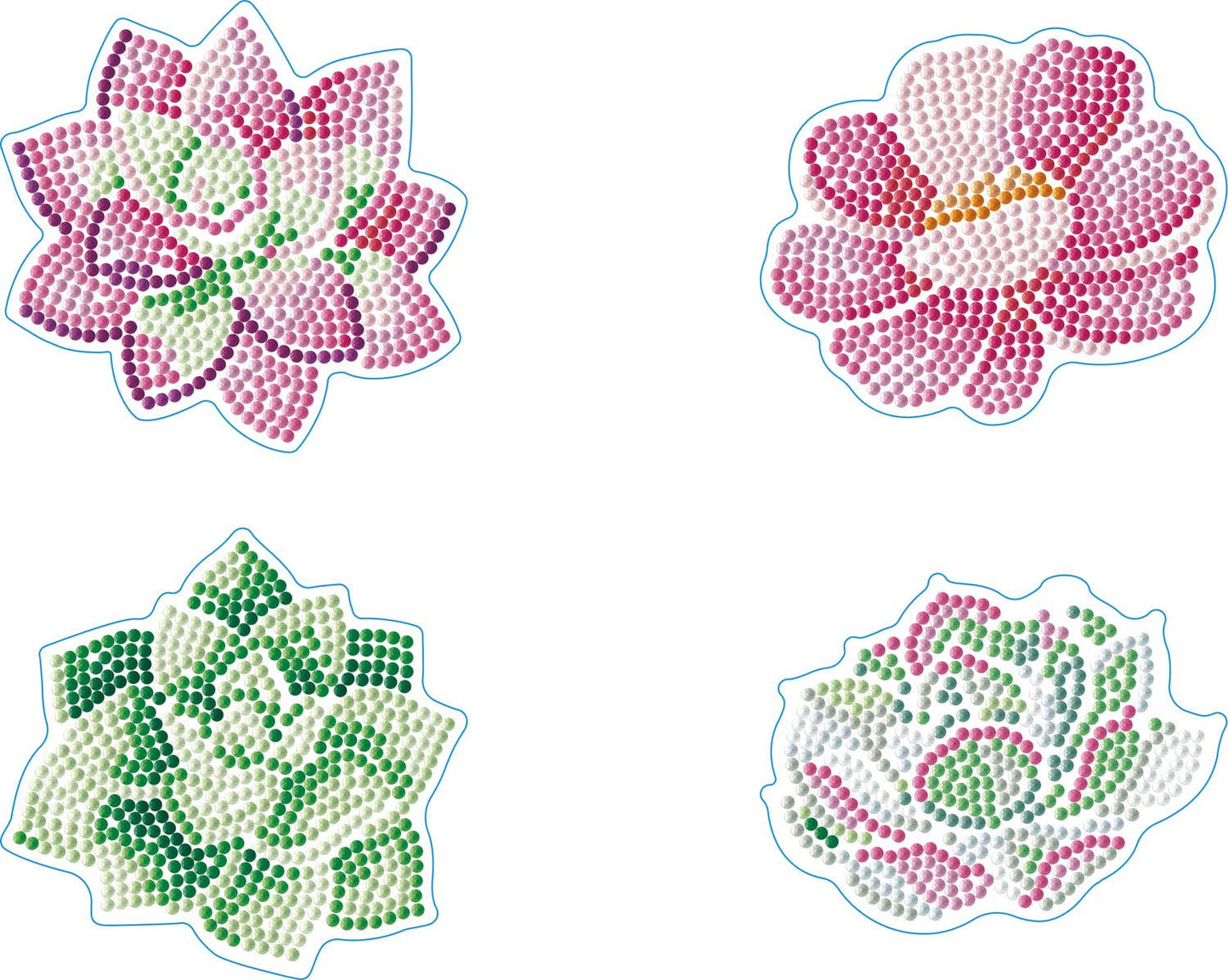 Succulents Coasters - Diamond Dotz Art Kit - Makes 4