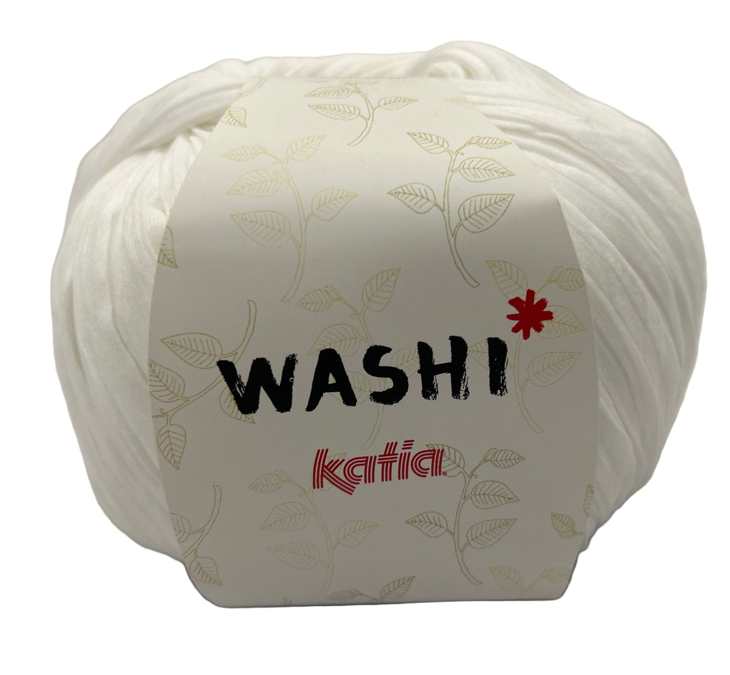 Ball of yarn with 'WASHI' and 'Katia' branding on a white background