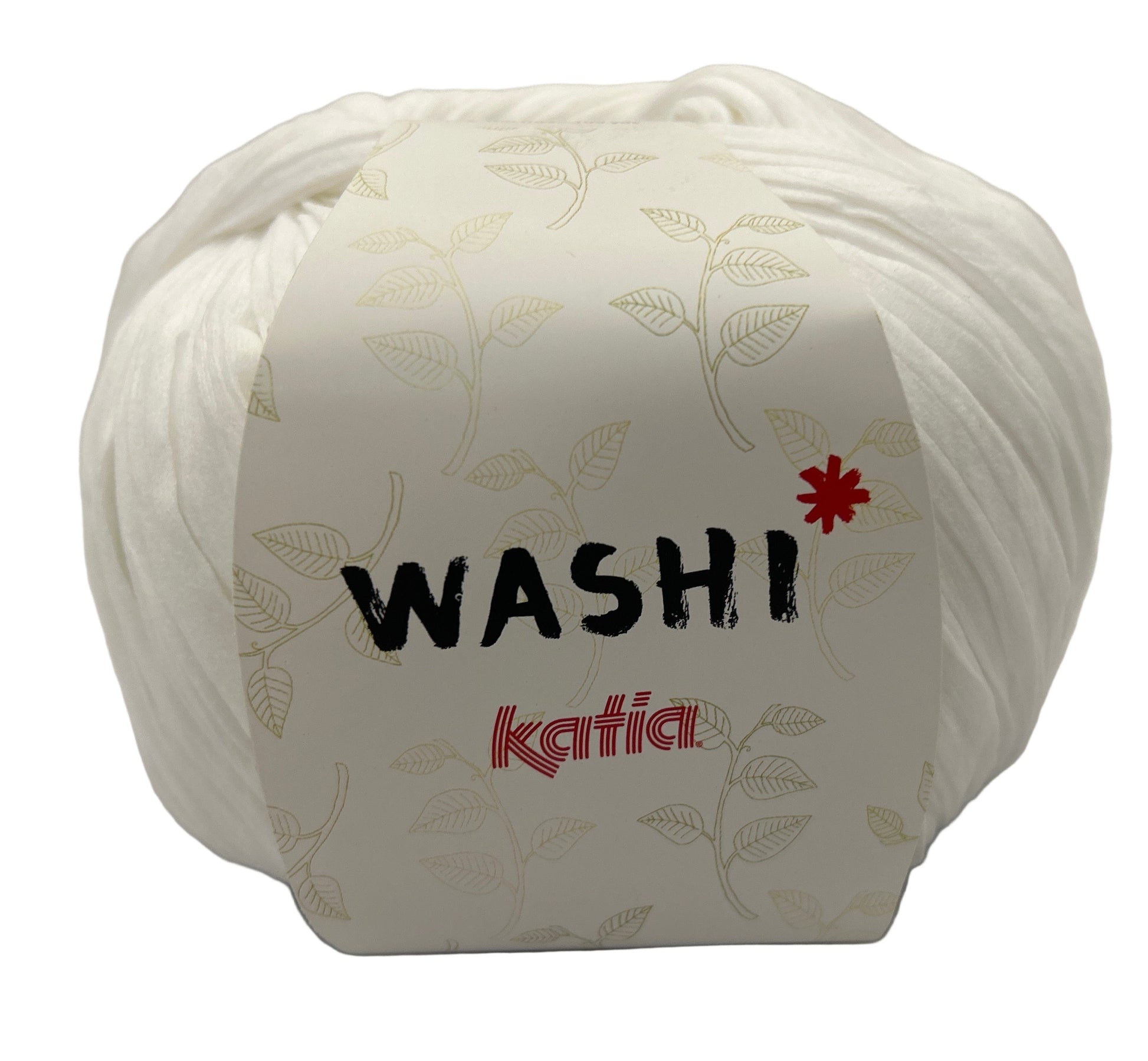 Ball of yarn with 'WASHI' and 'Katia' branding on a white background