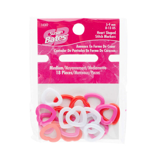 Susan Bates Heart Shaped Stitch Markers US 8-13 / 5-9 mm