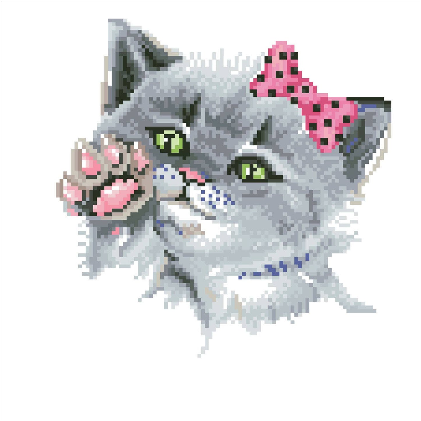 Eye Spy Kitty - Diamond Dotz Art Kit - 12” x 12”