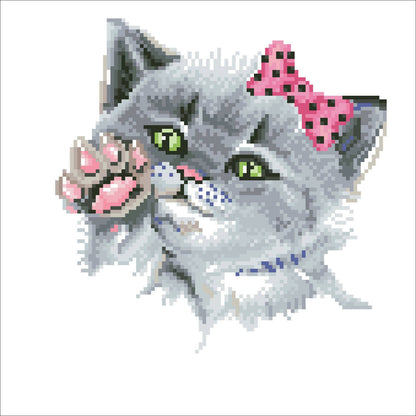 Eye Spy Kitty - Diamond Dotz Art Kit - 12” x 12”