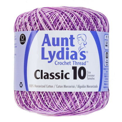 Aunt Lydia's Classic Crochet Thread Size 10 - Shaded Purples
