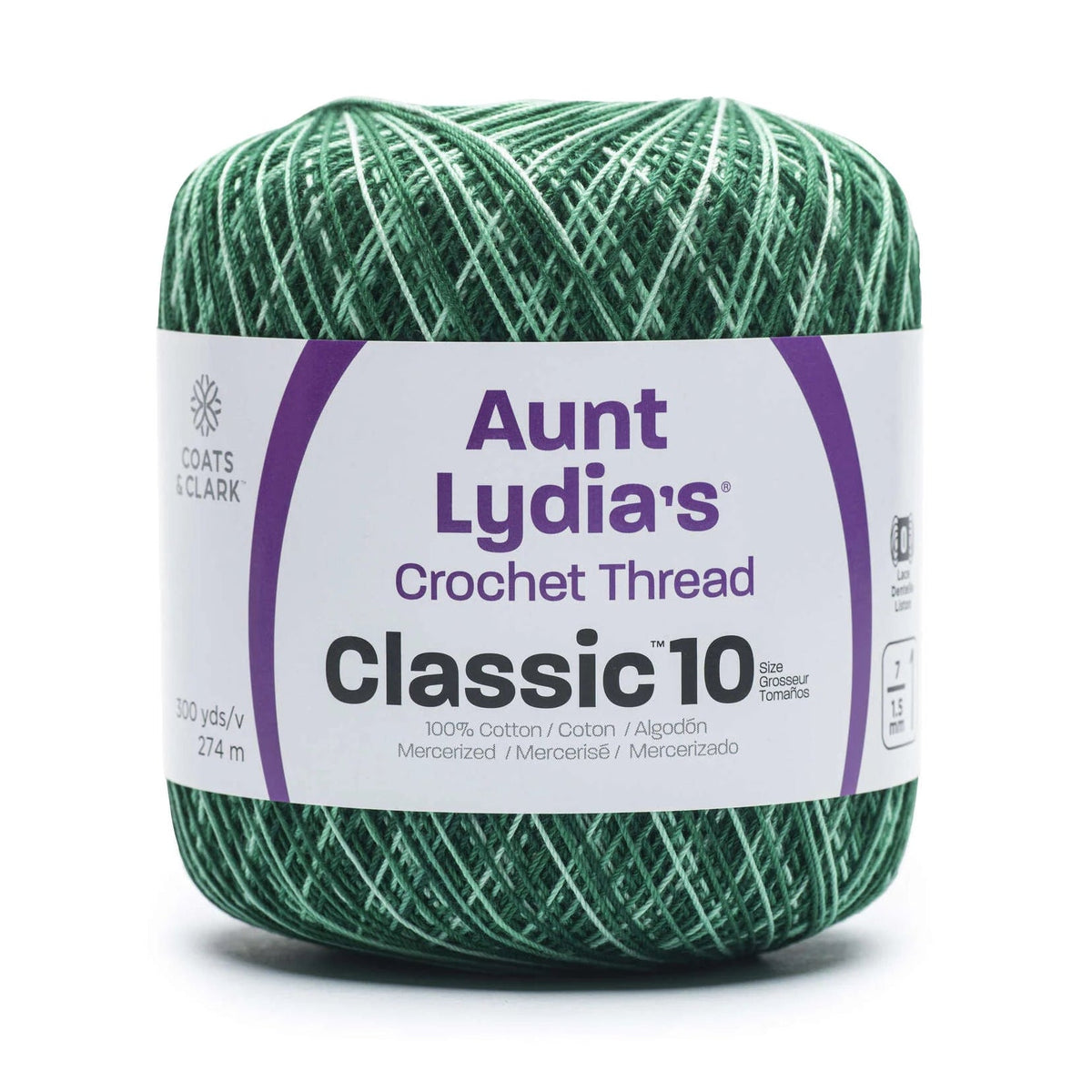 Aunt Lydia's Classic Crochet Thread Size 10 - Spring Greens
