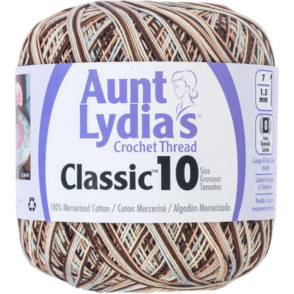Aunt Lydia's Classic Crochet Thread Size 10 - Shaded Browns