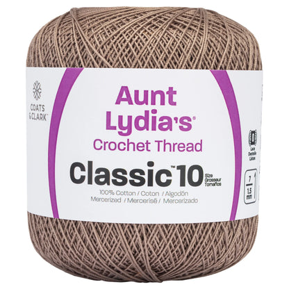 Aunt Lydia's Classic Crochet Thread Size 10 - Taupe Clair