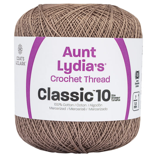 Aunt Lydia's Classic Crochet Thread Size 10 - Taupe Clair