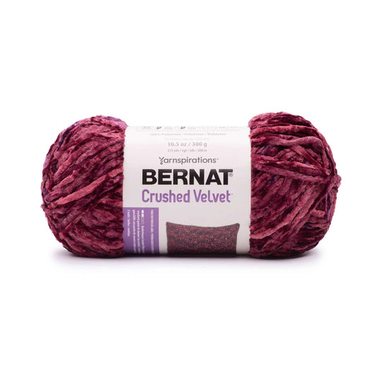 Bernat Crushed Velvet Yarn - Cranberry Cider 315 yds