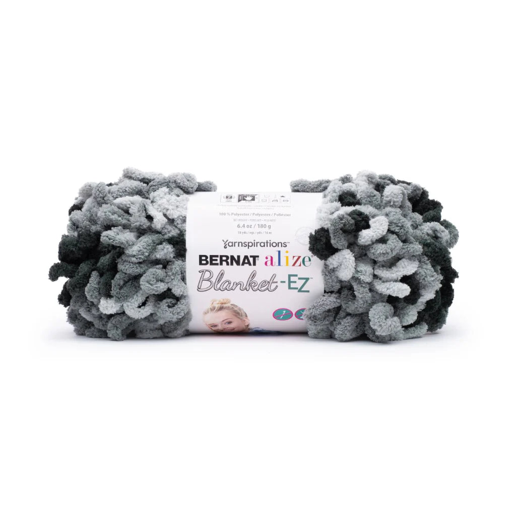 Bernat Alize Blanket-EZ Yarn - Black Shadow