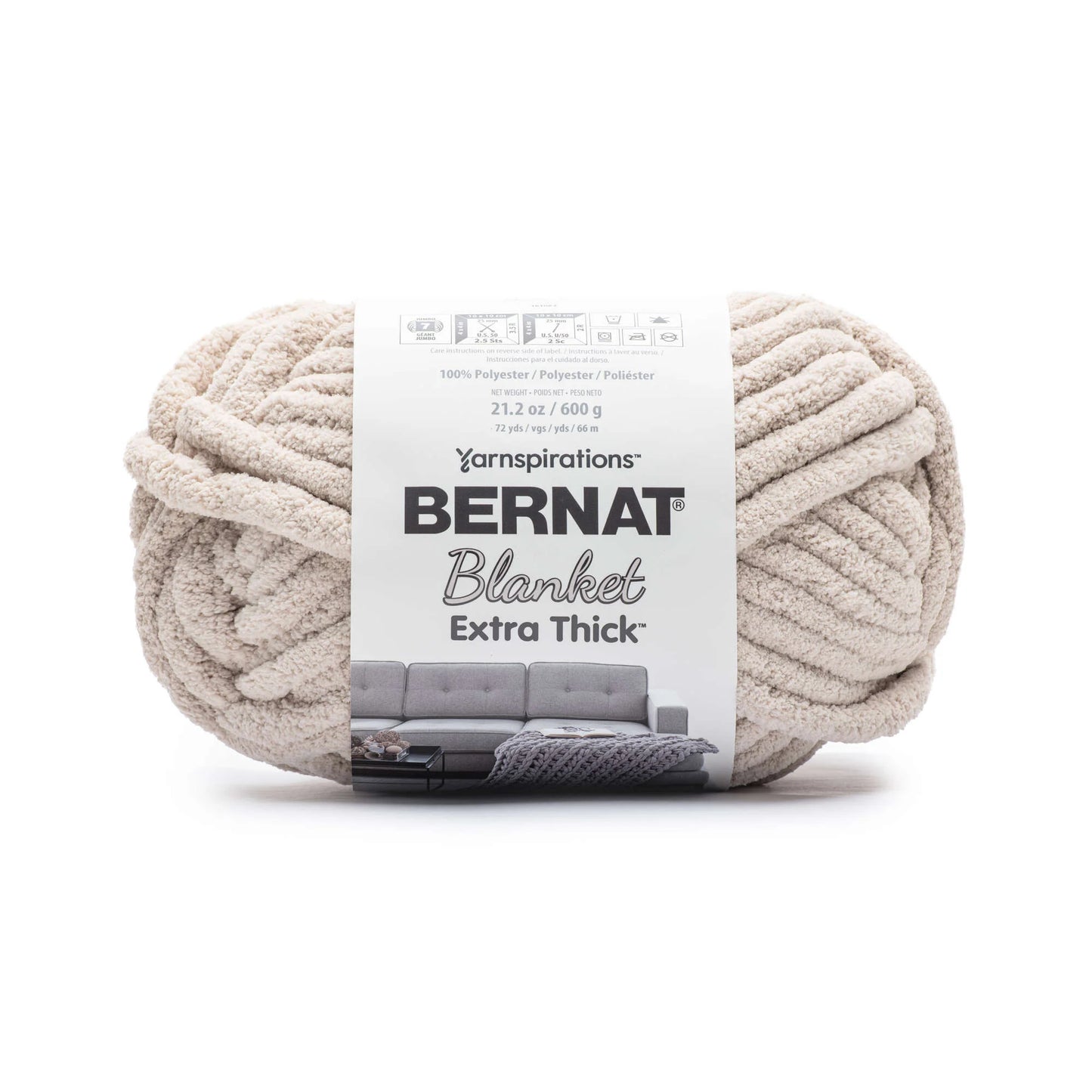 Bernat Blanket Extra Thick Yarn - Oatmeal - 600g