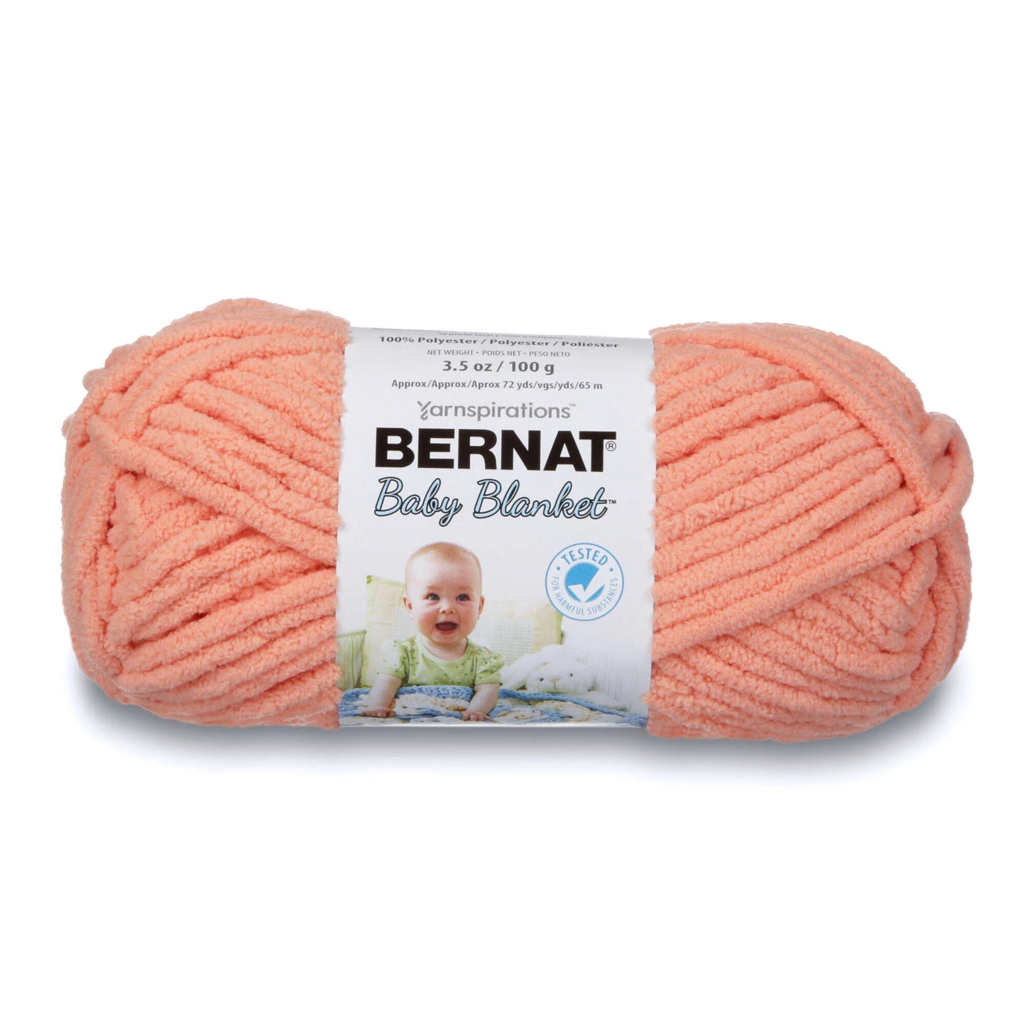 Bernat Baby Blanket Yarn - Baby Peach 72 yds