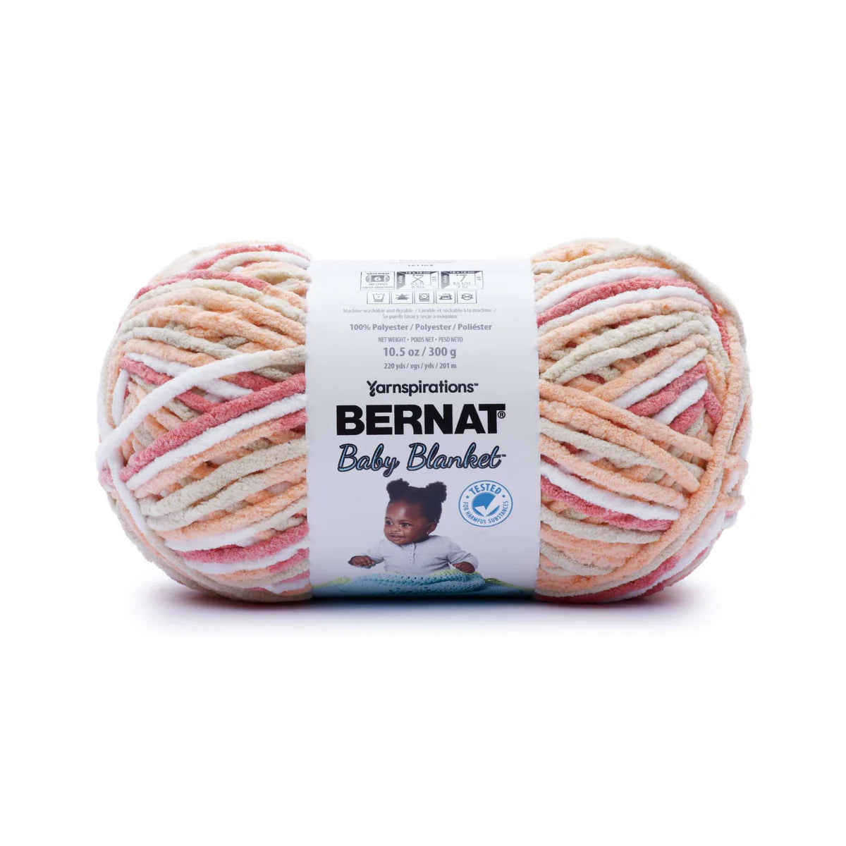 Bernat Baby Blanket Yarn Skein Peach Blooms - 300g