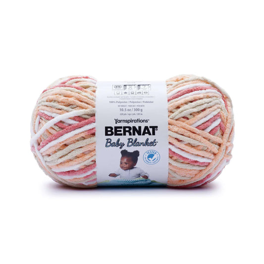 Bernat Baby Blanket Yarn Skein Peach Blooms - 300g