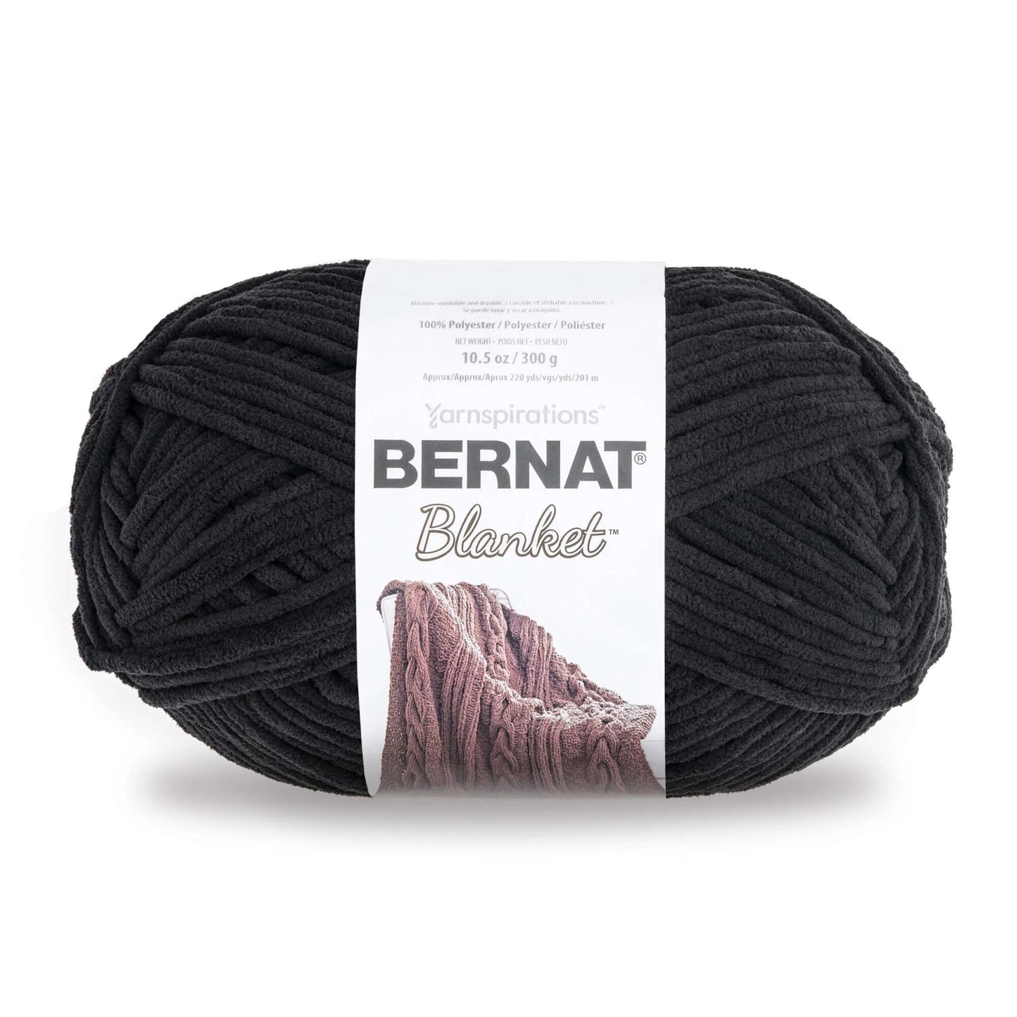 Bernat Blanket Yarn Skein - Coal 300g