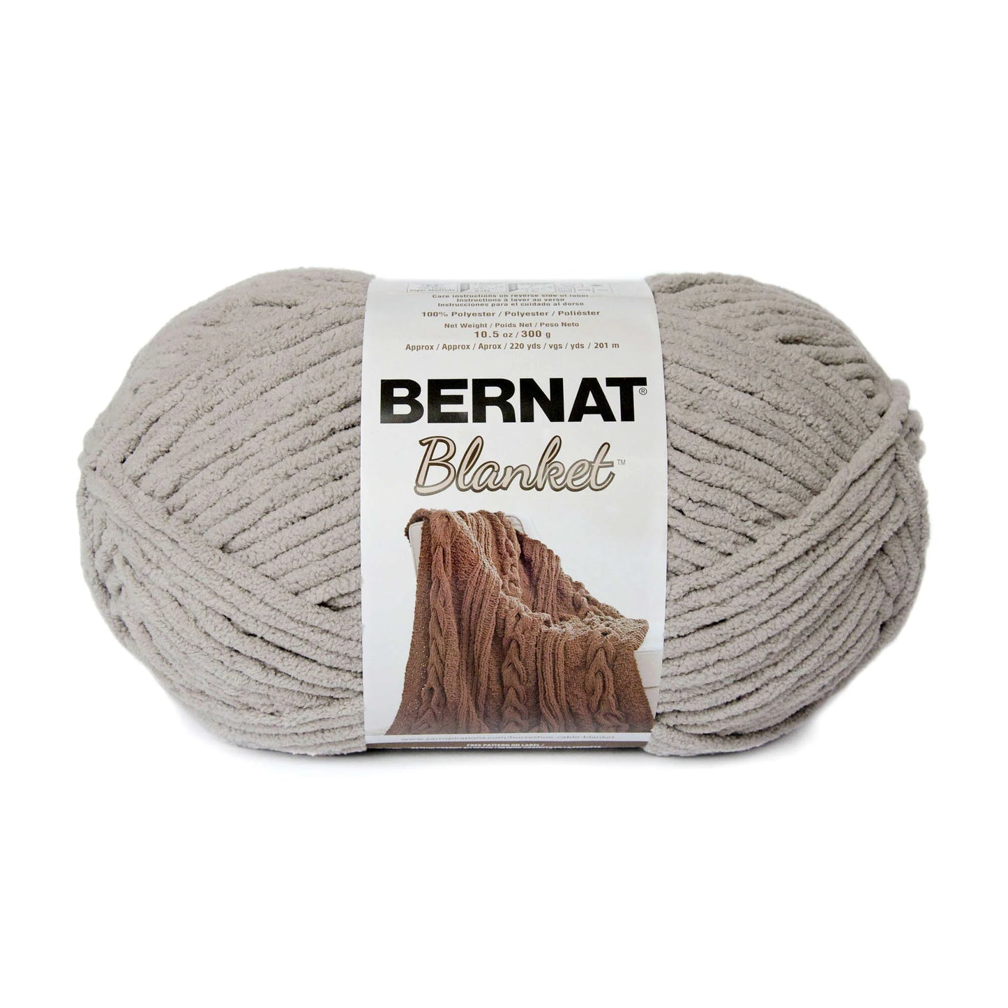 Bernat Blanket Yarn Skein - Pale Gray 300g