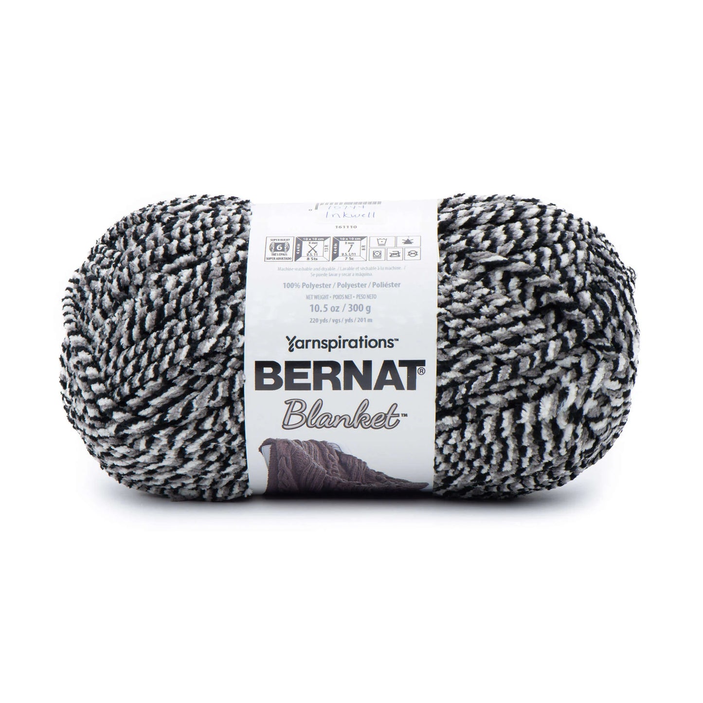 Bernat Blanket Yarn Skein - Inkwell Twist 300g