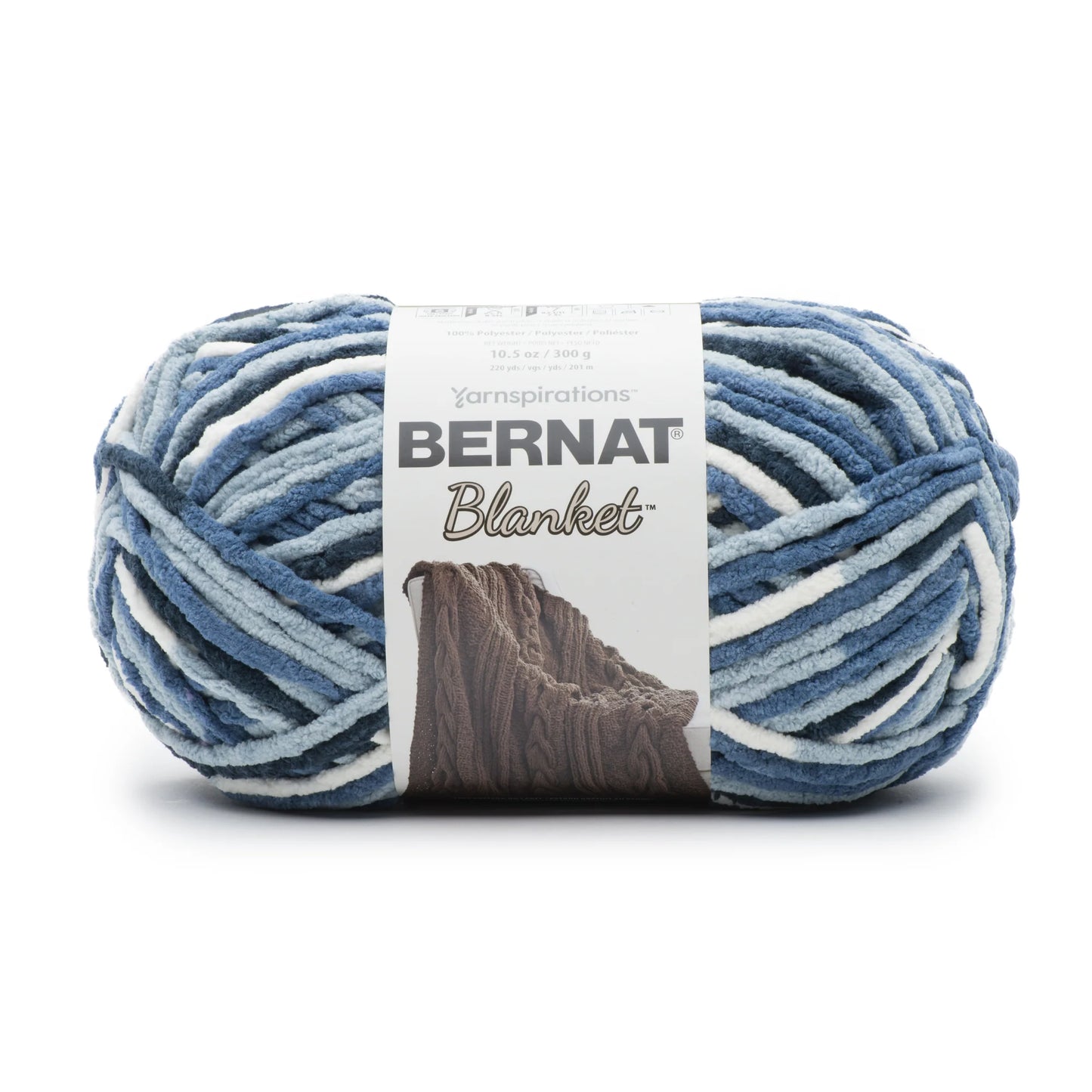 Bernat Blanket Yarn Skein - Faded Blues - 300g