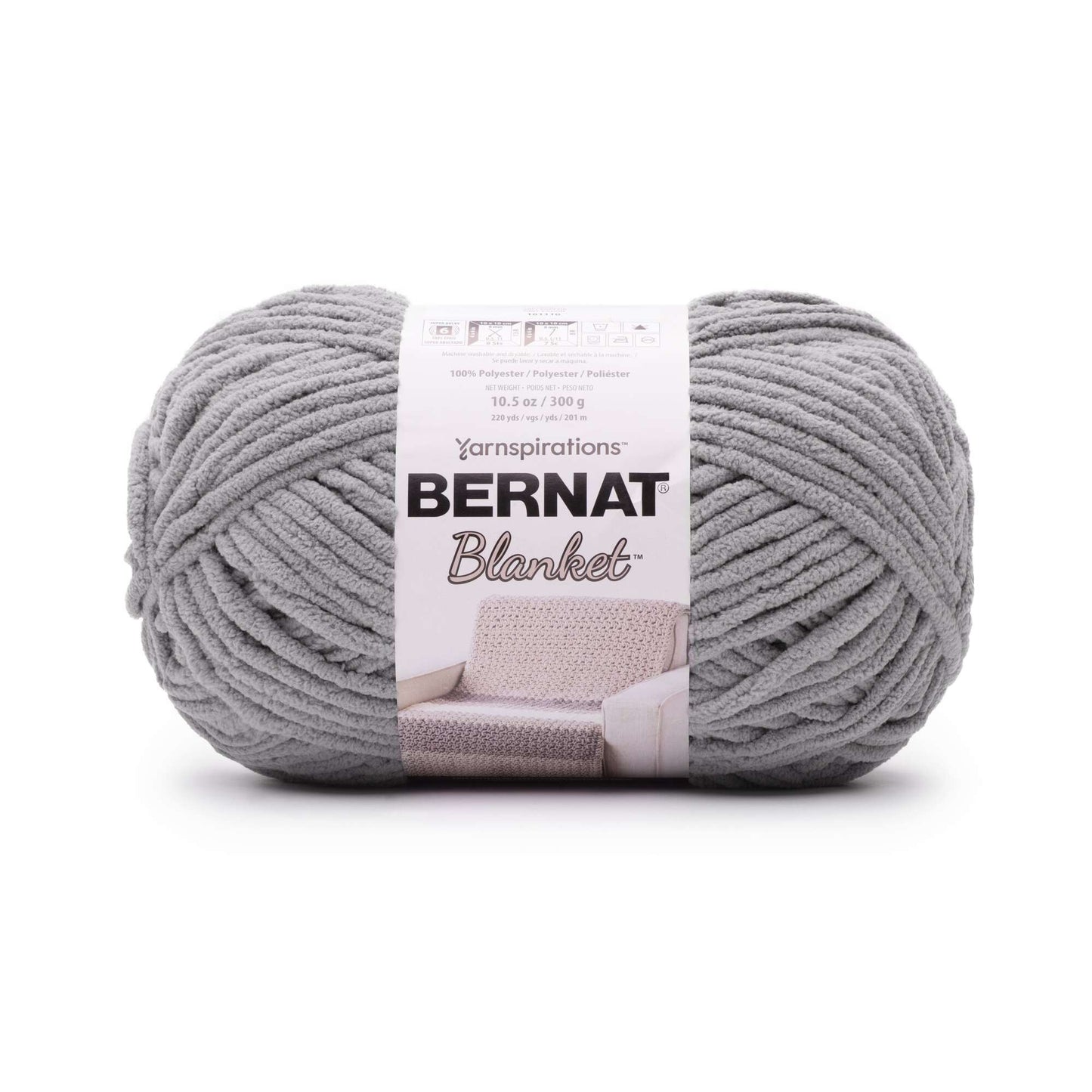 Bernat Blanket Yarn Skein - Vapor Gray 300g