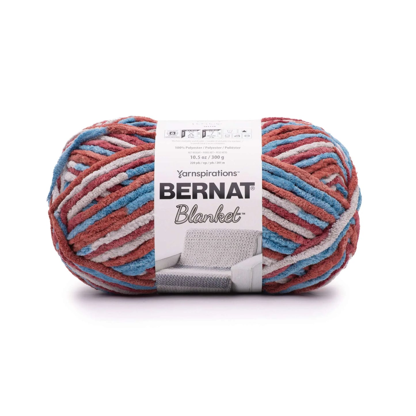 Bernat Blanket Yarn Skein - Blue Rust - 300g