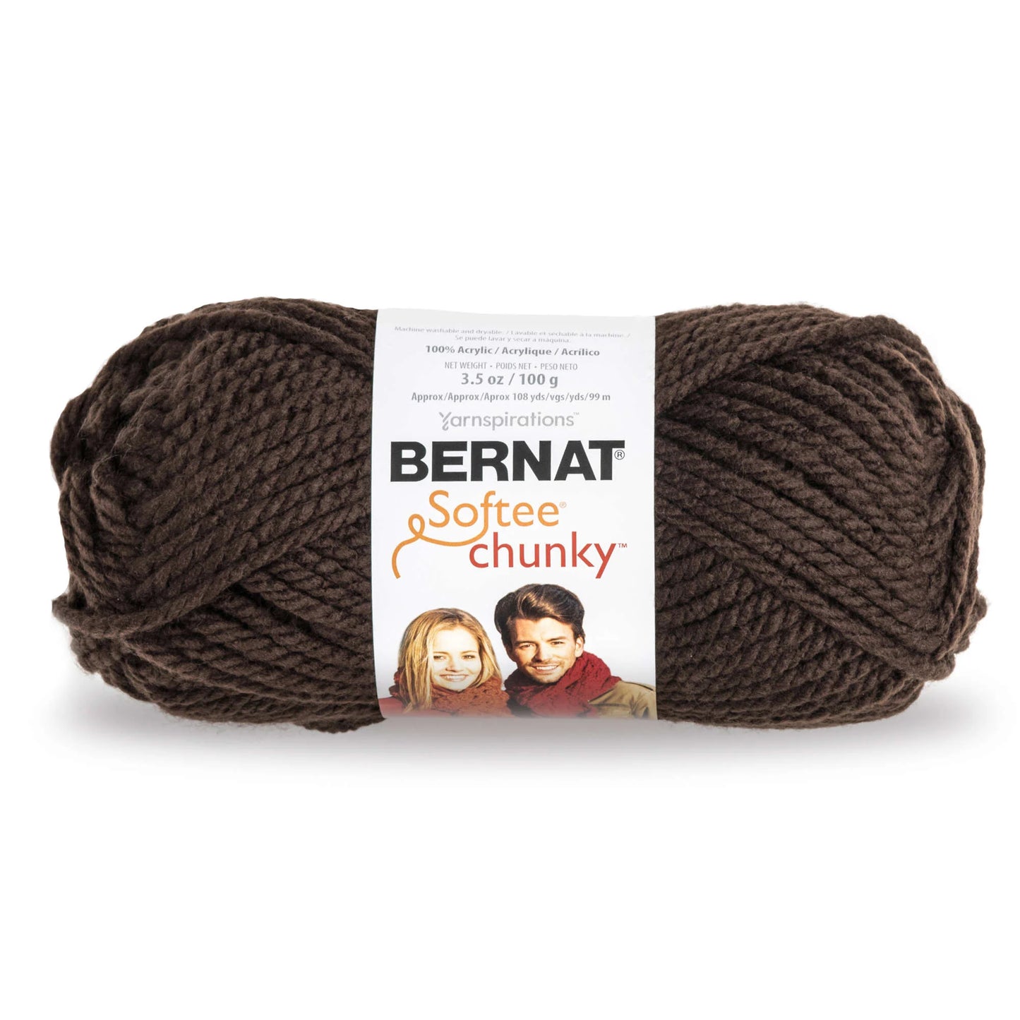 Bernat Softee Chunky Yarn - Dark Taupe