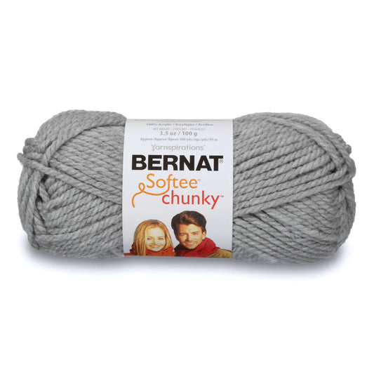 Bernat Softee Chunky Yarn - Grey Heather