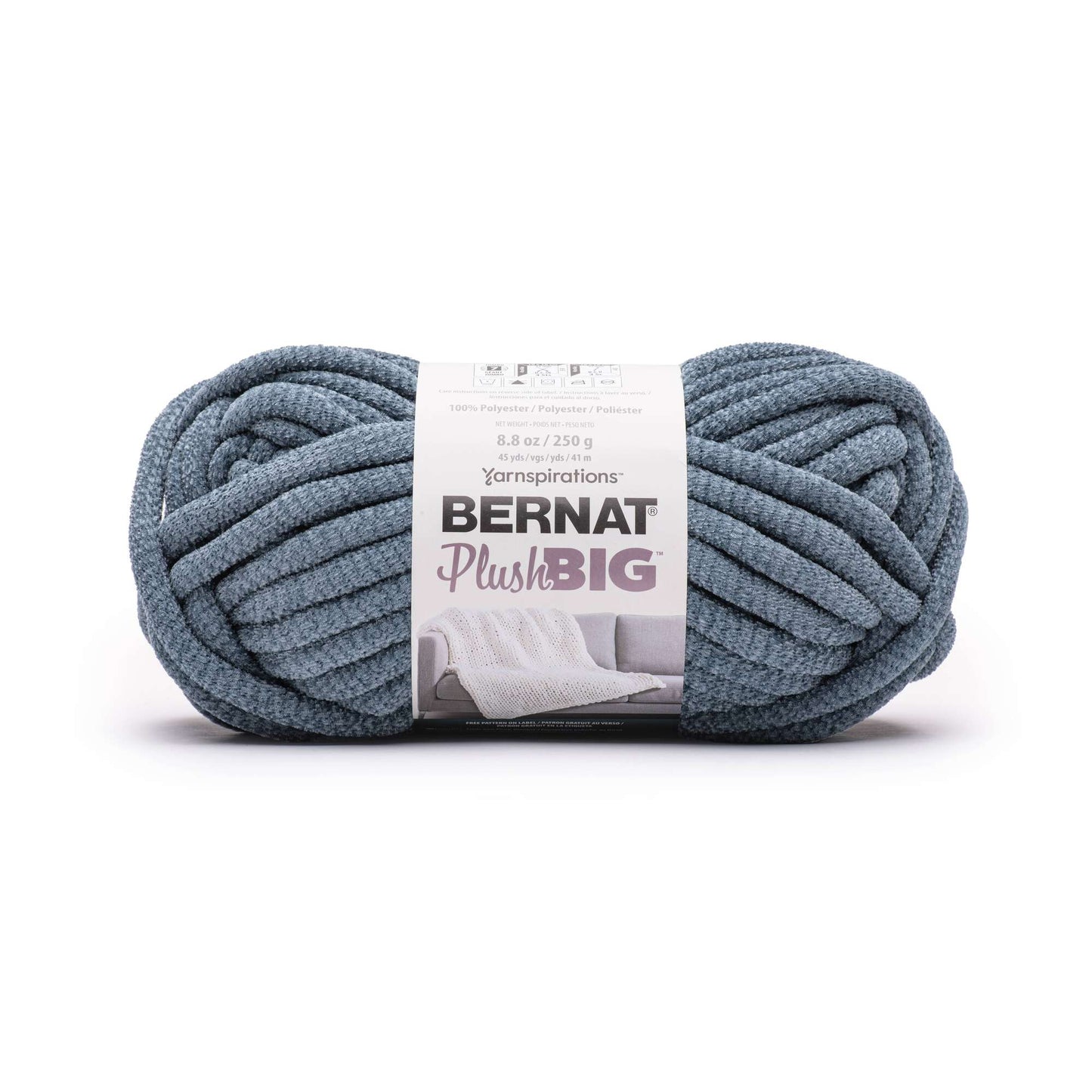 Bernat Plush Big Yarn Skein - Storm Blue