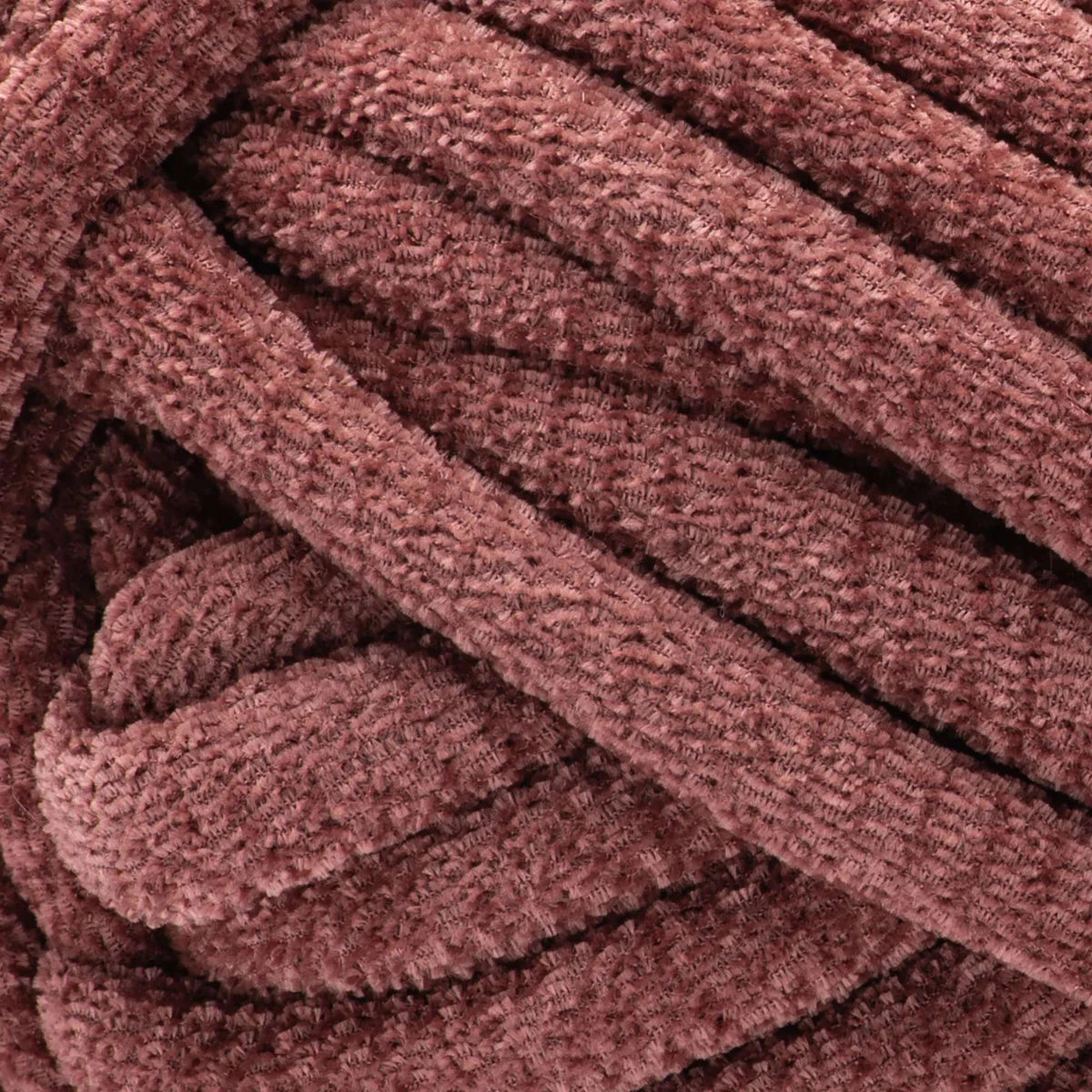 Close-up of a ball of brown yarn
