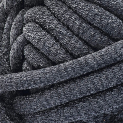 Close-up of a ball of dark gray yarn