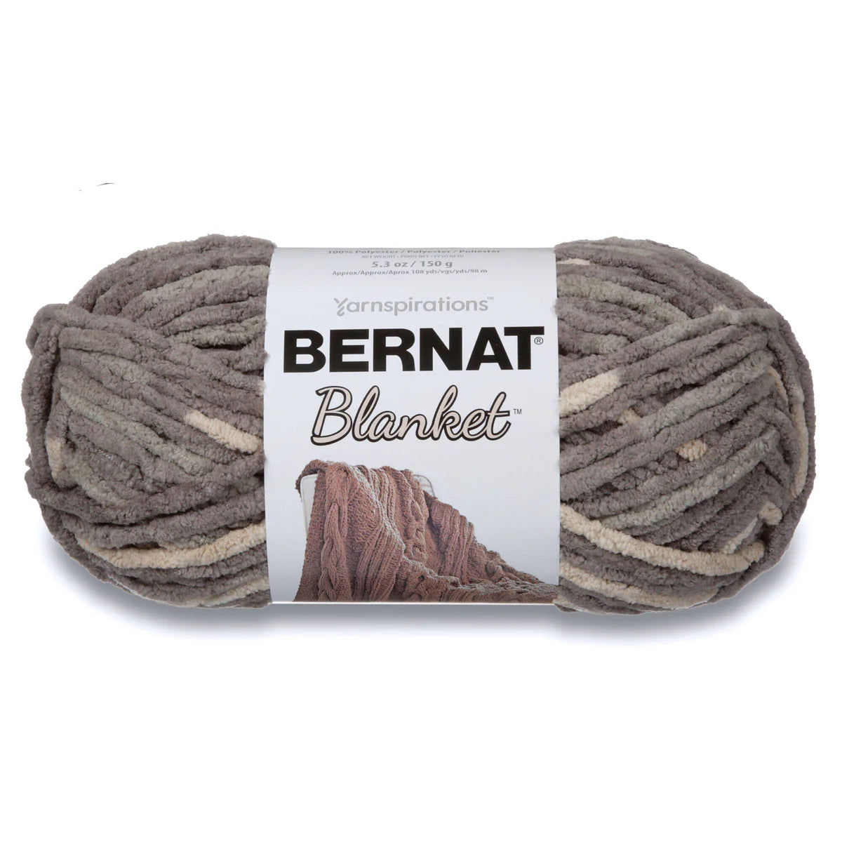 Bernat Blanket Yarn Skein - Silver Steel 150g