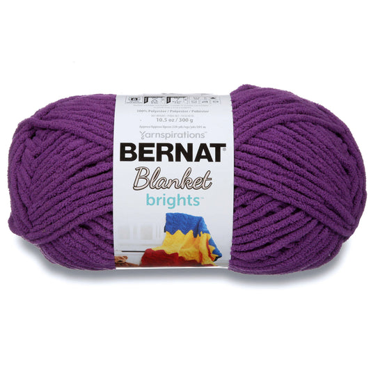 Bernat Blanket Brights Yarn Skein - Pow Purple 300g
