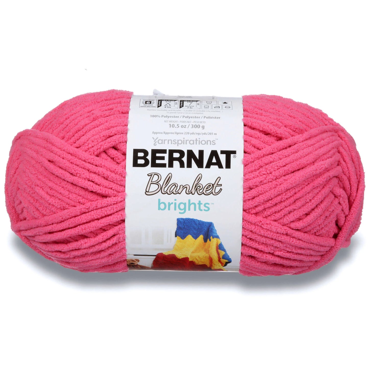 Bernat Blanket Brights Yarn Skein - Pixie Pink 300g