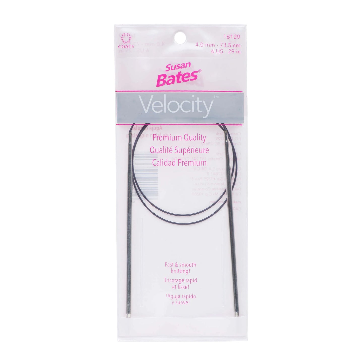 Velocity 29" Circular Knitting Needles - Size 6 (4mm)