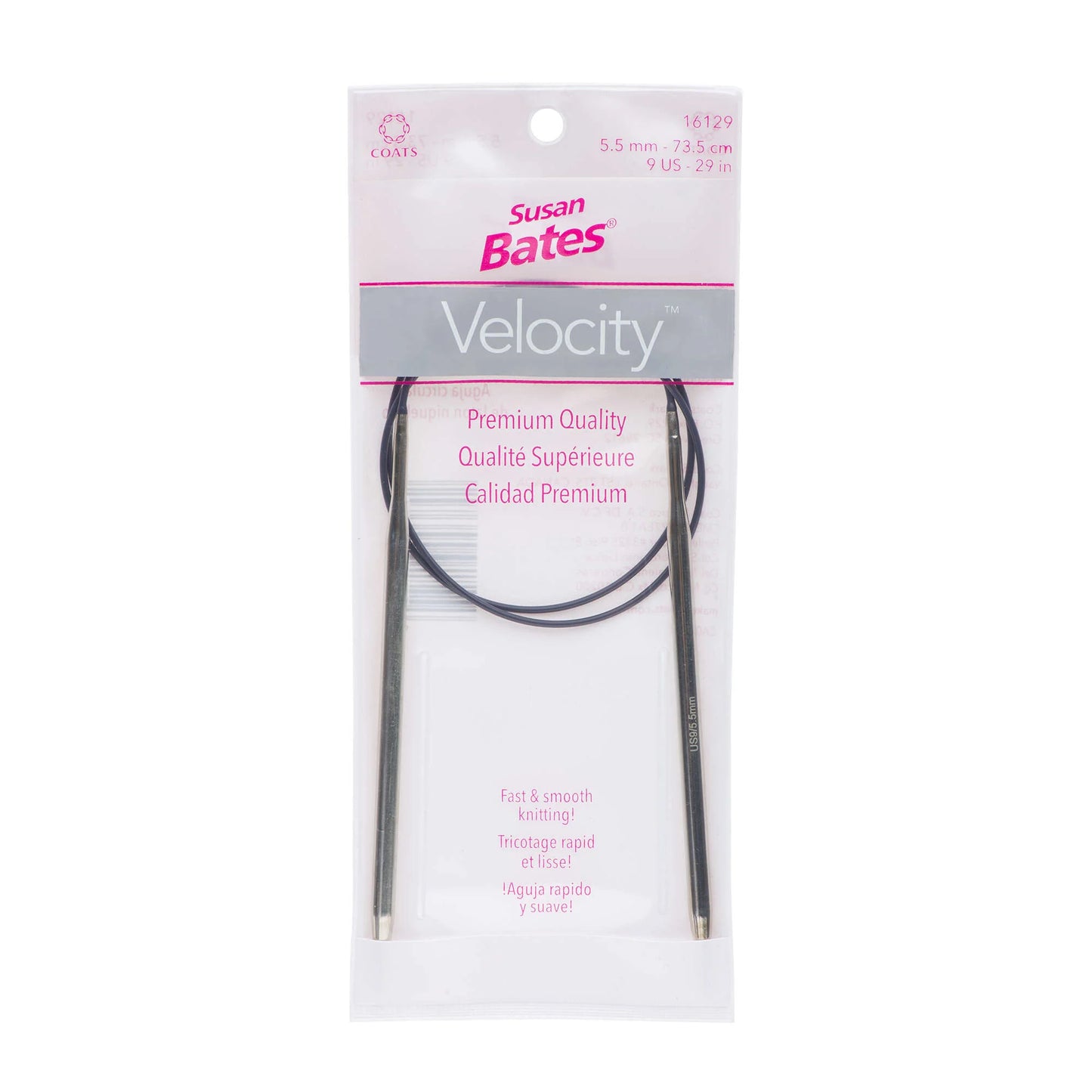 Velocity 29" Circular Knitting Needles - Size 9 (5.5mm)