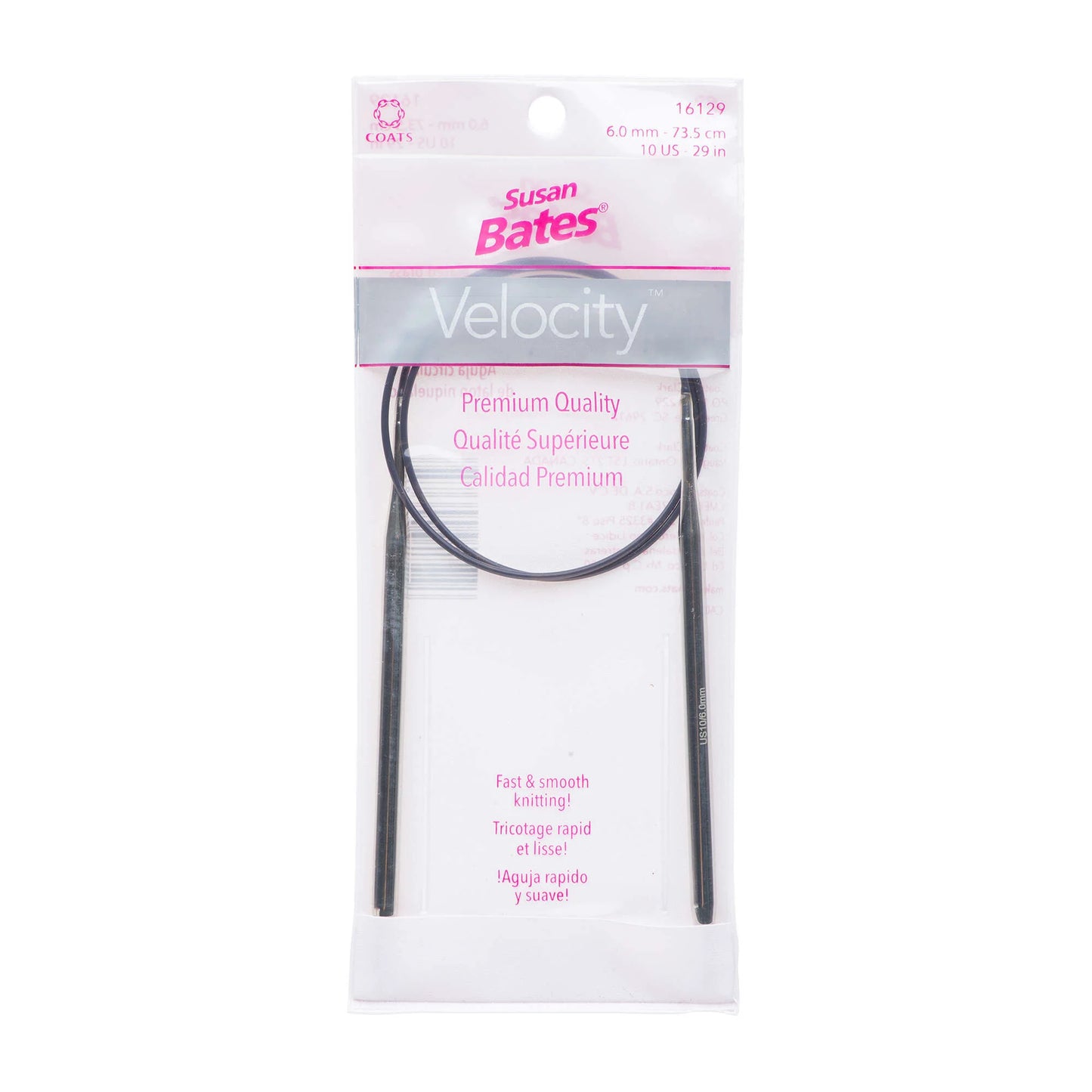 Velocity 29" Circular Knitting Needles - Size 10 (6mm)
