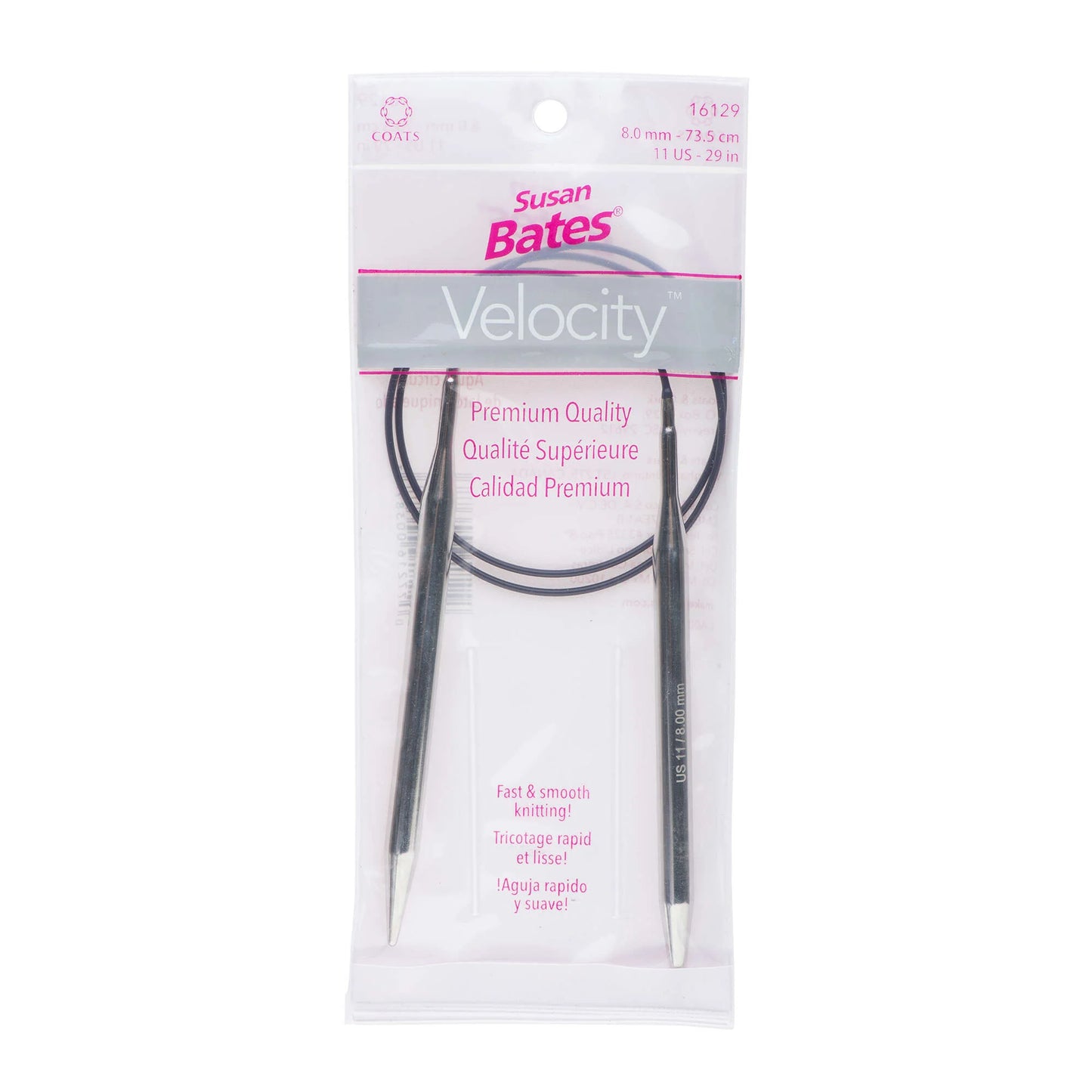 Velocity 29" Circular Knitting Needles - Size 11 (8mm)