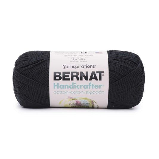 Bernat Handicraft Cotton Yarn - Black 12oz